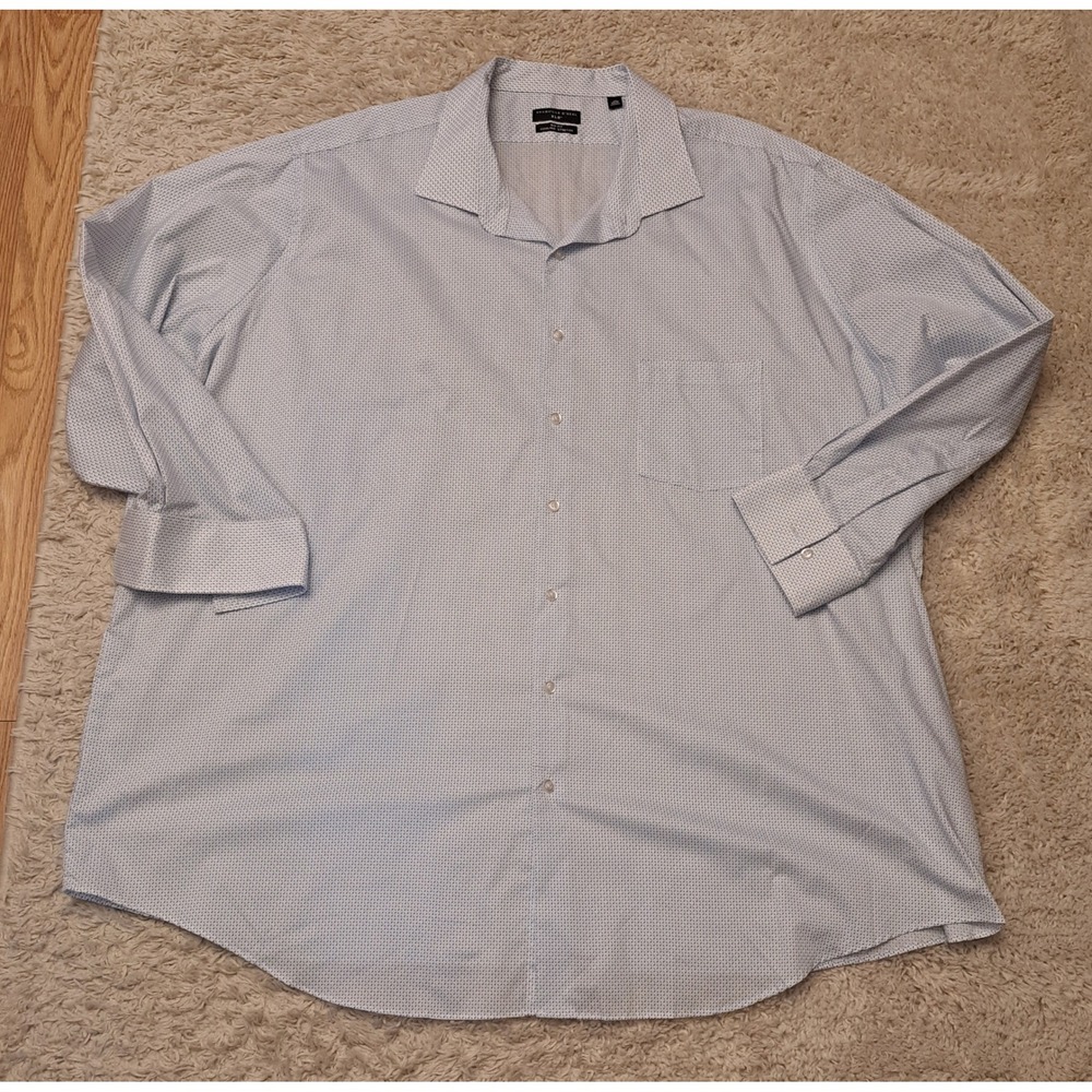 Shaquille O'Neal Dress Shirt Big Fit Cooling Stretch Men's Size XLG 20 34/35